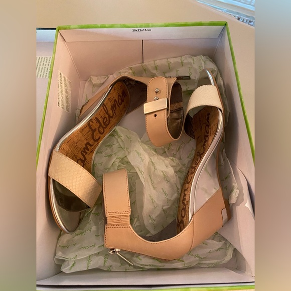 Sam Edelman leather sandals, wedge, size 6 - Picture 6 of 7